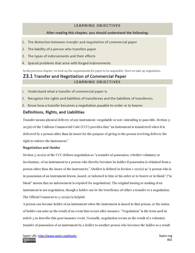 Business Law and the Legal Environment - Page 802